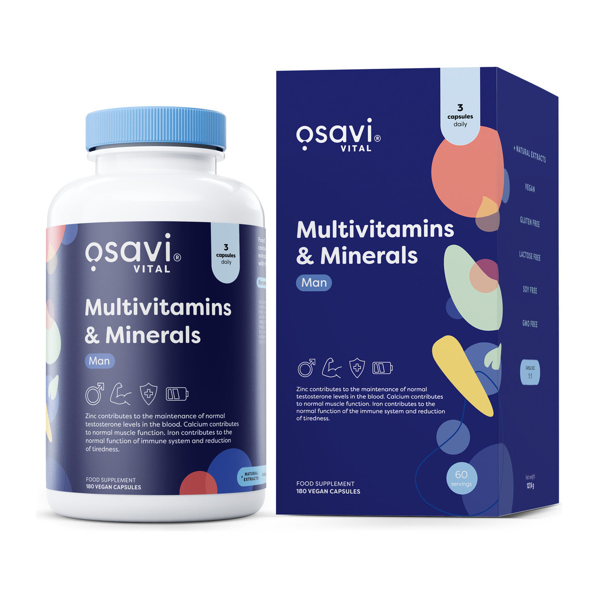 Osavi Multivitamins & Minerals Man - 180 vegan caps