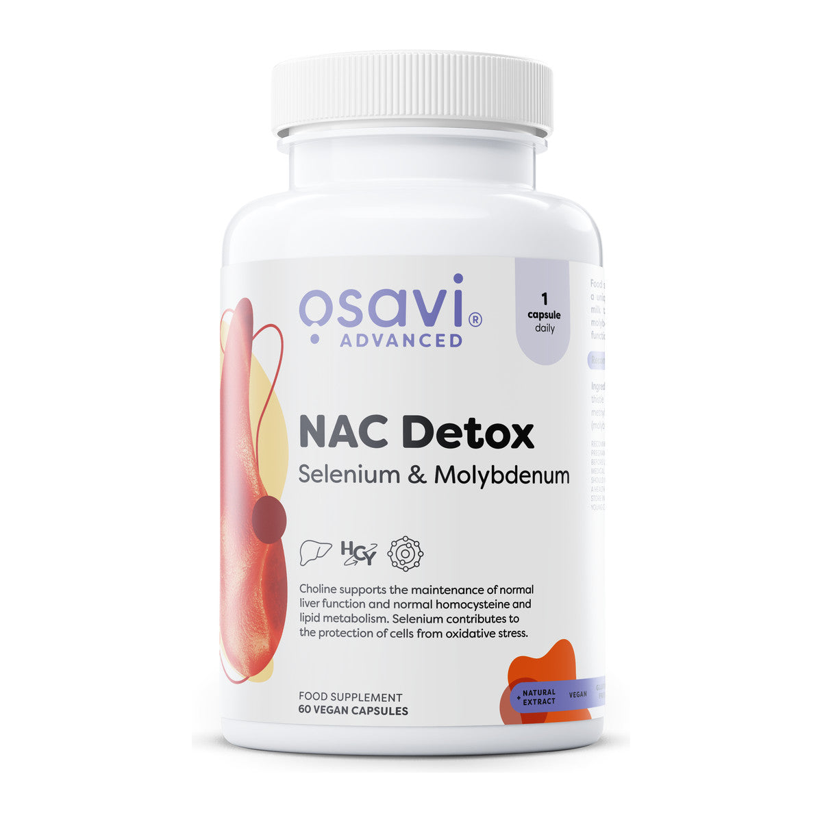 Osavi NAC Detox, Selenium & Molybdenum - 60 vegan caps