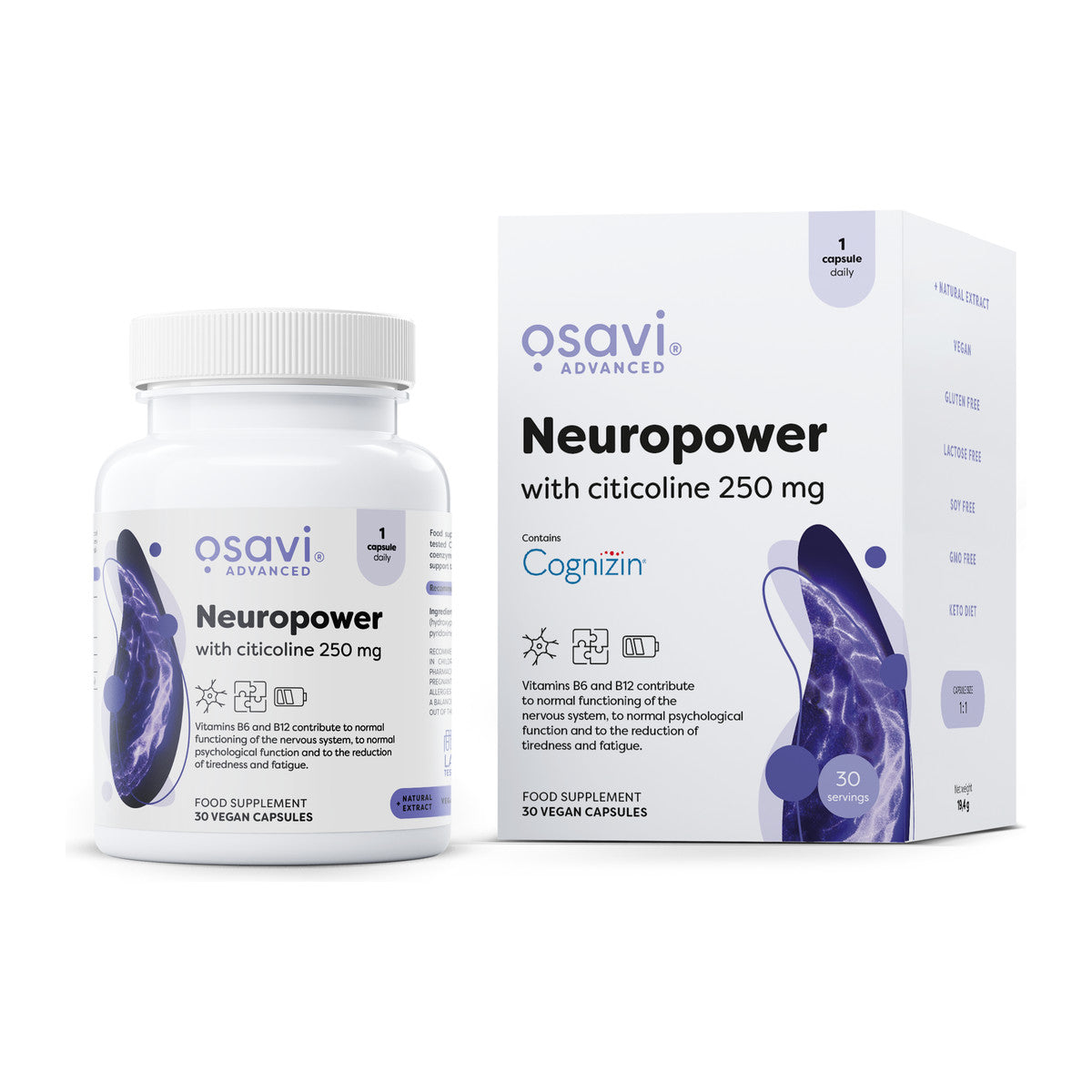 Osavi Neuropower with Citicoline, 250mg - 30 vegan caps