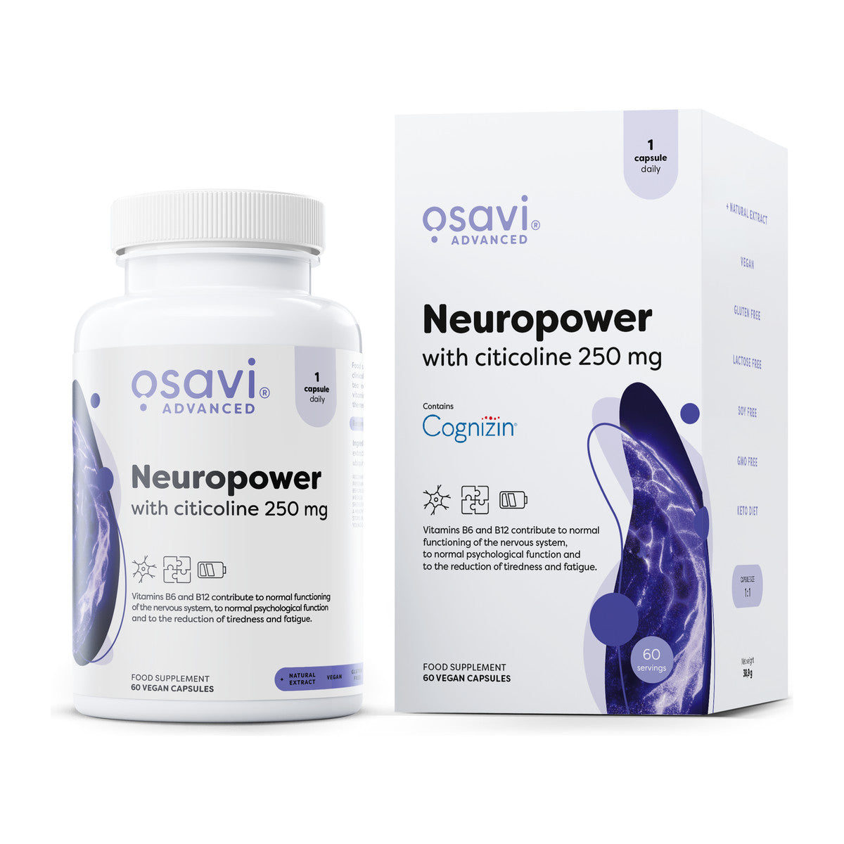 Osavi Neuropower with Citicoline, 250mg - 60 vegan caps