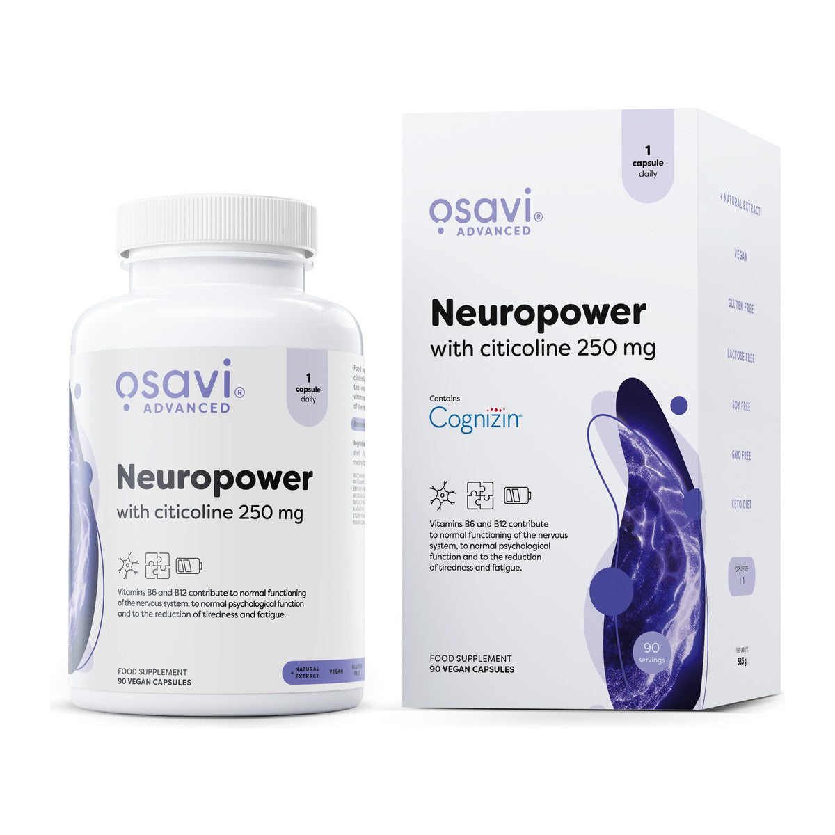 Osavi Neuropower with Citicoline, 250mg - 90 vegan caps