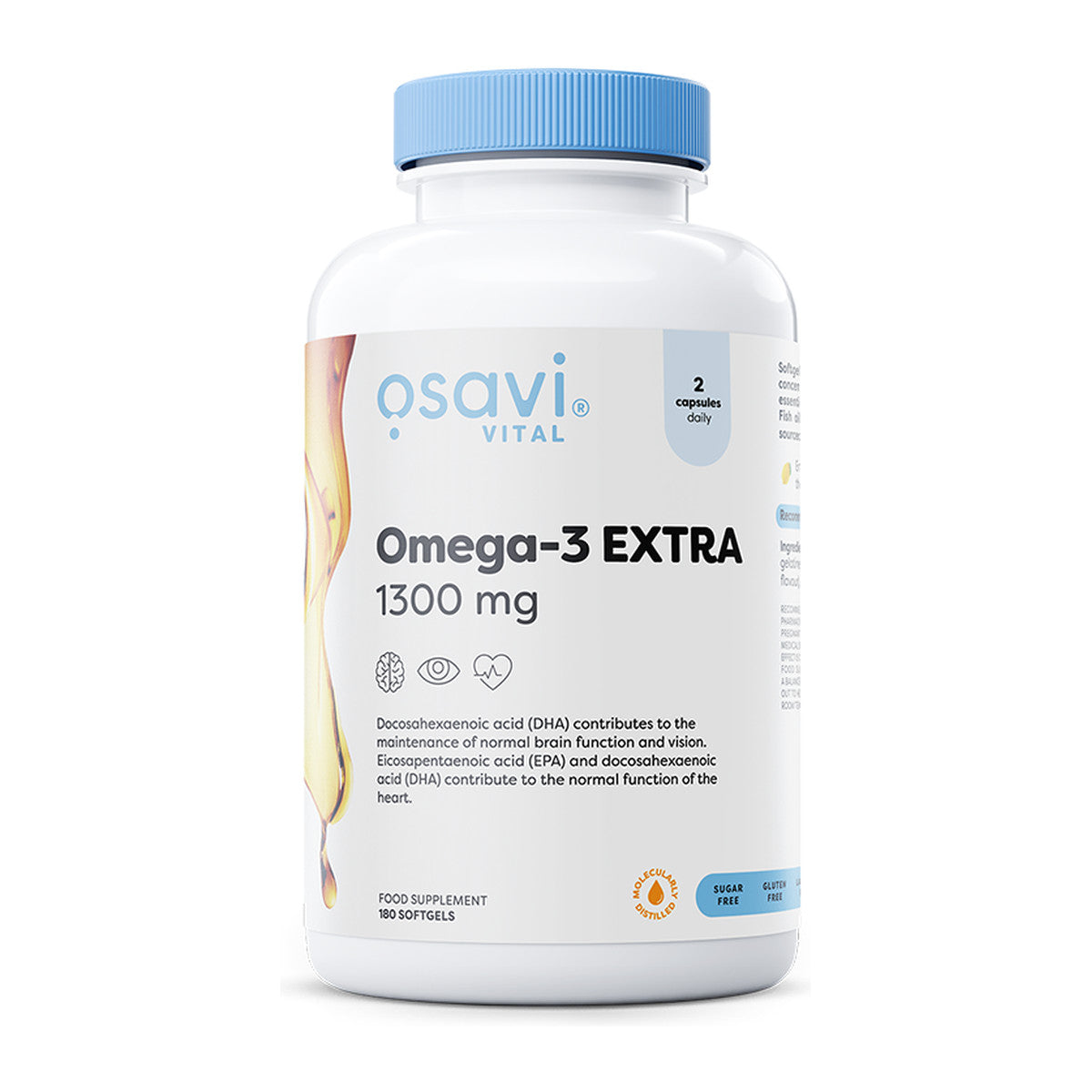 Osavi Omega-3 Extra Molecularly Distilled, 1300mg (Lemon) - 180 so