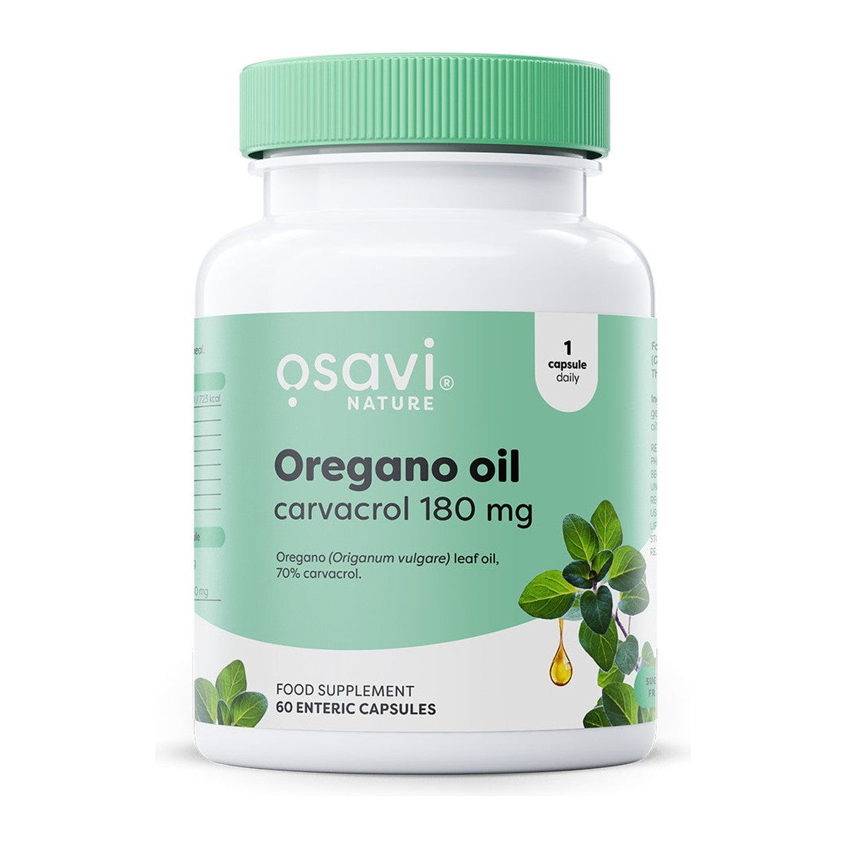 Osavi Oregano Oil Carvacrol, 180mg - 60 enteric caps