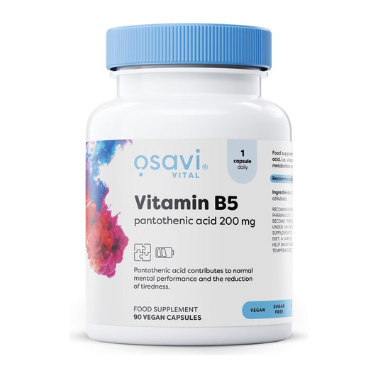 Osavi Vitamin B5 Pantothenic Acid, 200mg - 90 vegan caps