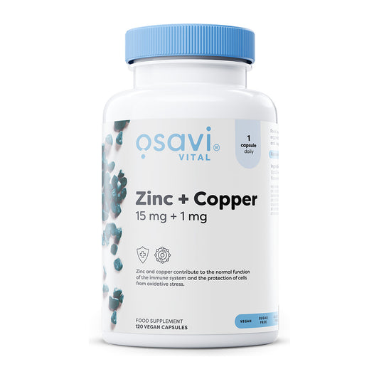 Osavi Zinc + Copper, 15mg + 1mg - 120 vegan caps