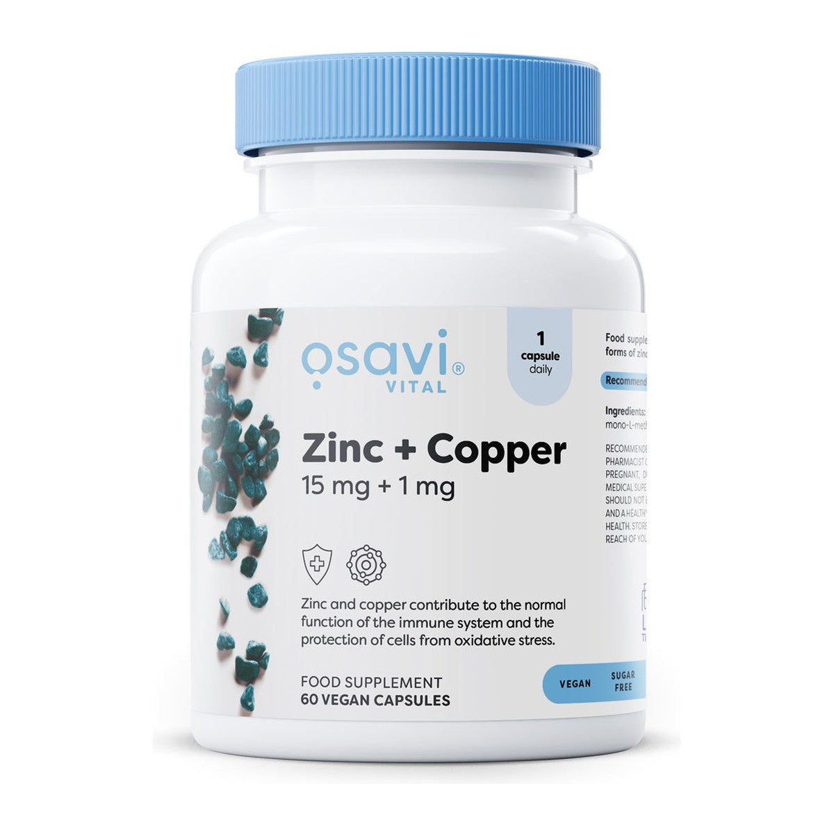 Osavi Zinc + Copper, 15mg + 1mg - 60 vegan caps