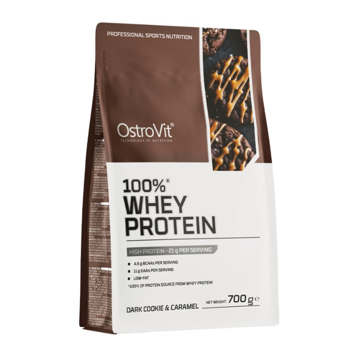 OstroVit 100% Whey Protein, Dark Cookie & Caramel - 700g