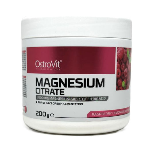 OstroVit Magnesium Citrate, Raspberry Lemonade with Mint - 200g