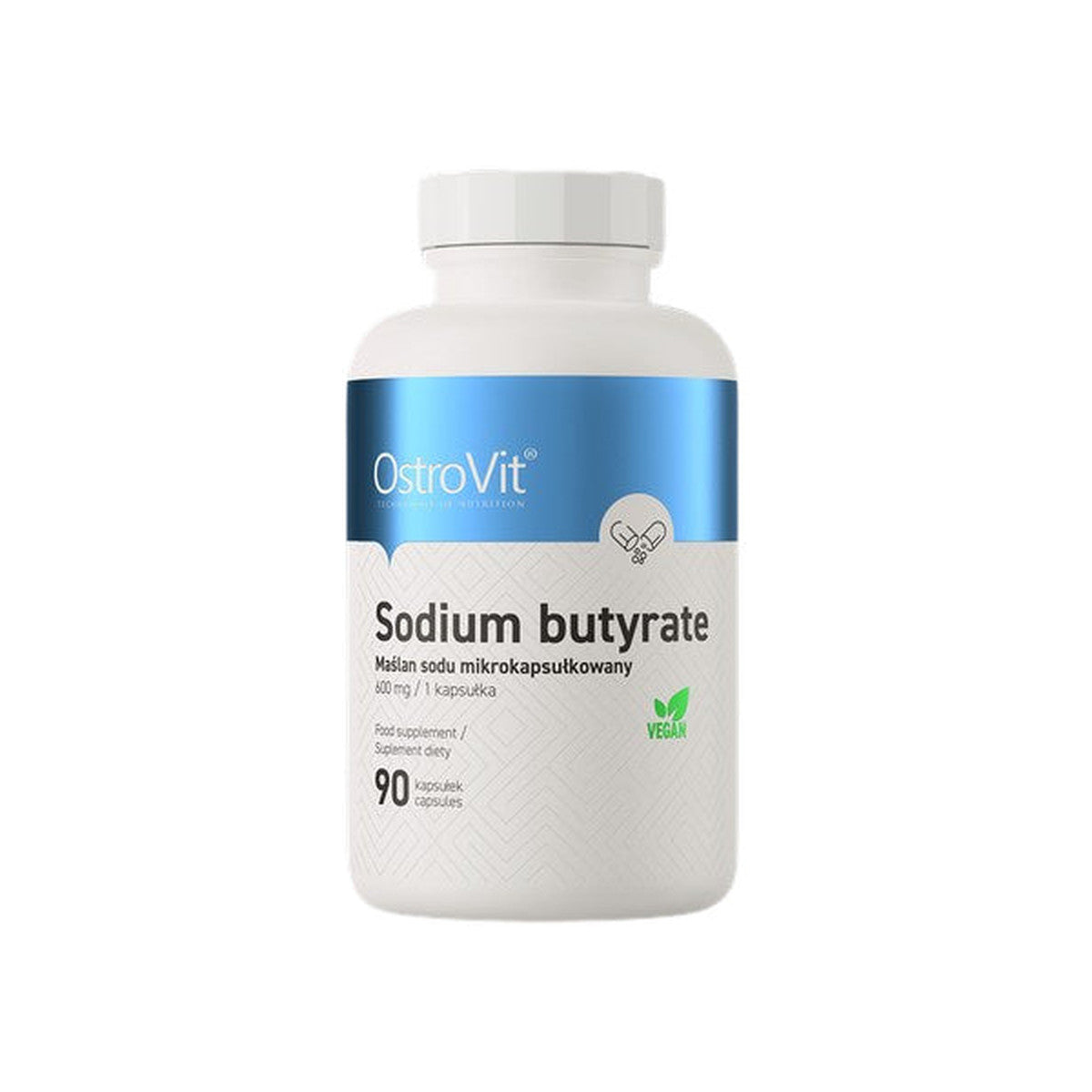 OstroVit Sodium Butyrate, 600mg - 90 caps