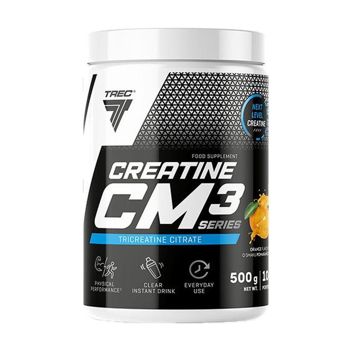 Trec Nutrition Creatine CM3 Series Tricreatine Citrate, Orange - 500 grams
