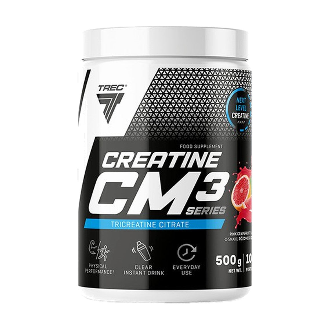 Trec Nutrition Creatine CM3 Series Tricreatine Citrate, Pink Grapefruit - 500 grams