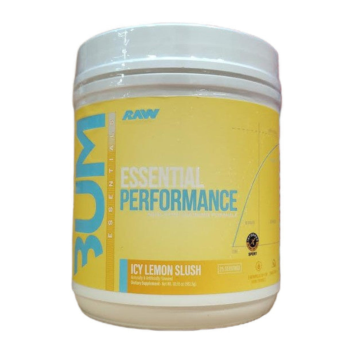 Raw Nutrition Bum Essential Performance, Icy Lemon Slush - 582.5g