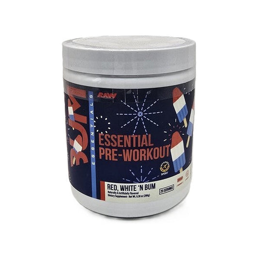 Raw Nutrition CBUM Essential Pre-Workout, Red White 'N Bum - 266g