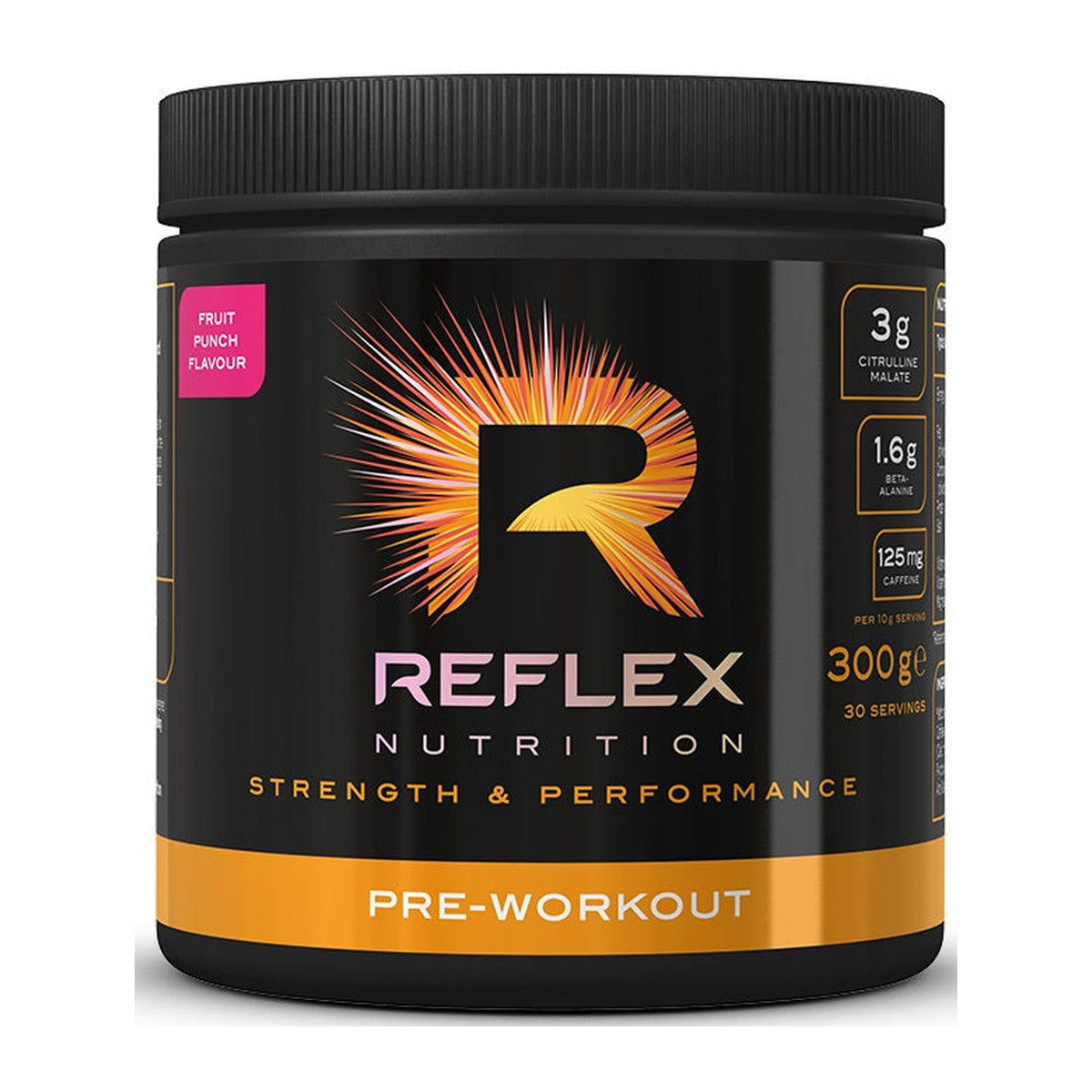 Reflex Nutrition Pre-Workout, Fruit Punch - 300g