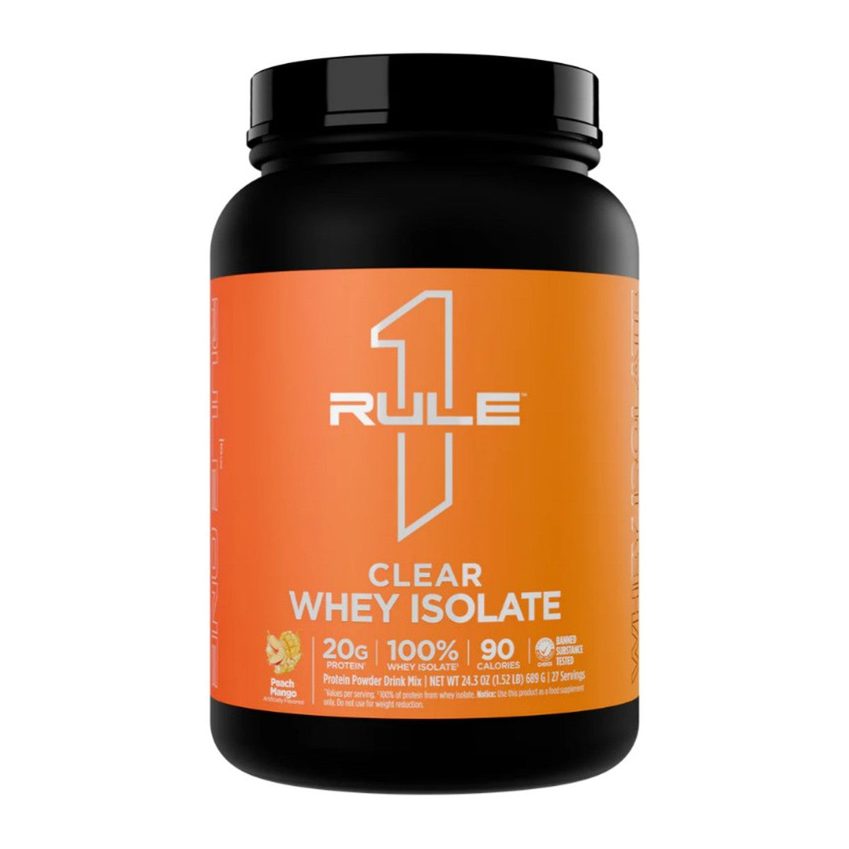 Rule One Clear Whey Isolate, Peach Mango - 689g