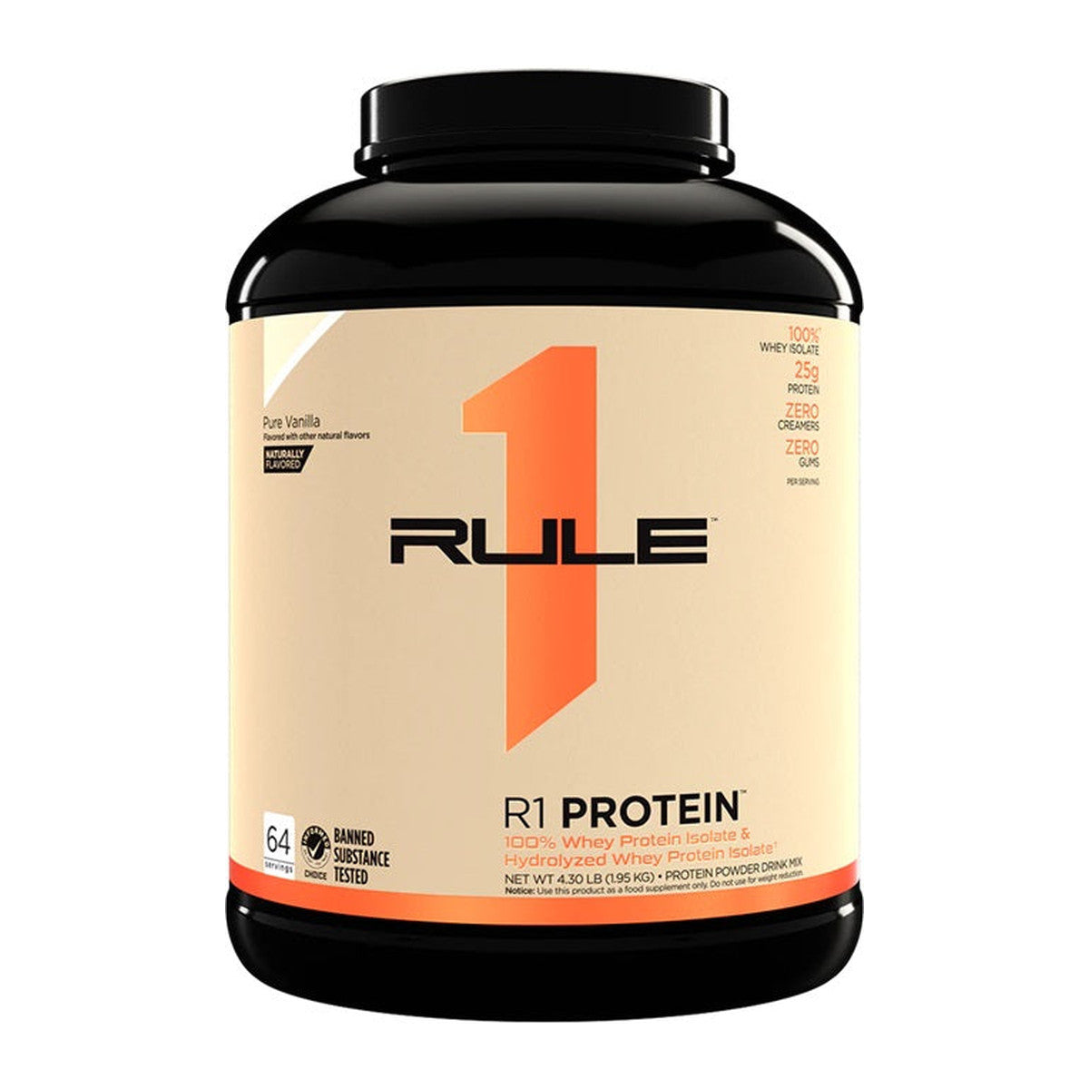 Rule One R1 Protein Naturally Flavored, Pure Vanilla - 1950g
