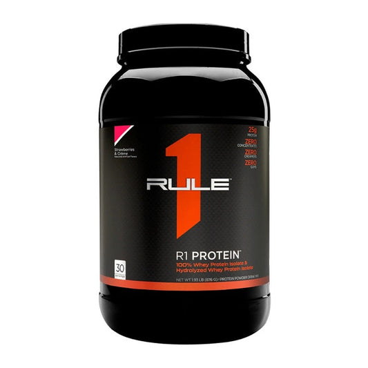 Rule One R1 Protein Whey Isolate, Strawberries & Creme - 900g