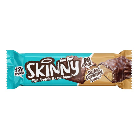The Skinny Food Co Skinny Duo Bar 12x60g Salted Caramel