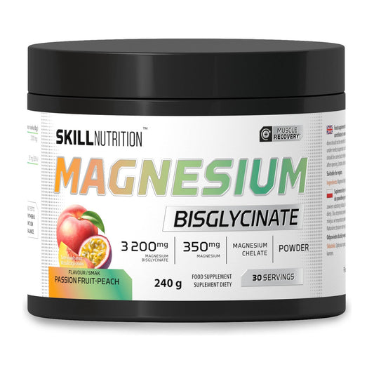 Skill Nutrition Magnesium Bisglycinate Powder, Passion Fruit-Peach