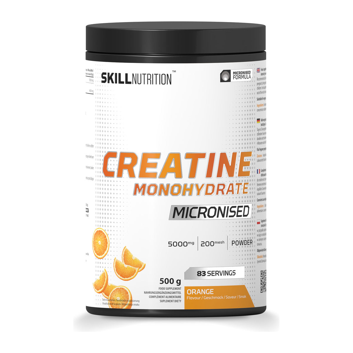 Skill Nutrition Micronised Creatine Monohydrate Flavoured, Orange