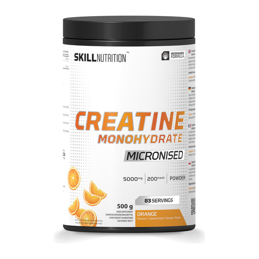 Skill Nutrition Micronised Creatine Monohydrate Flavoured, Orange