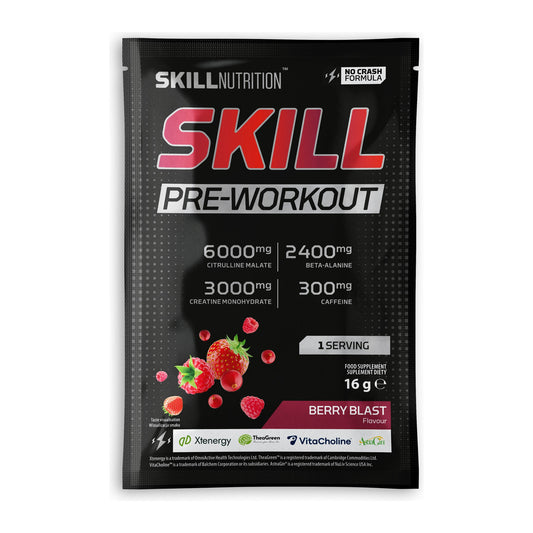 Skill Nutrition Skill Pre-Workout, Berry Blast - 16-16.5g (1 servi