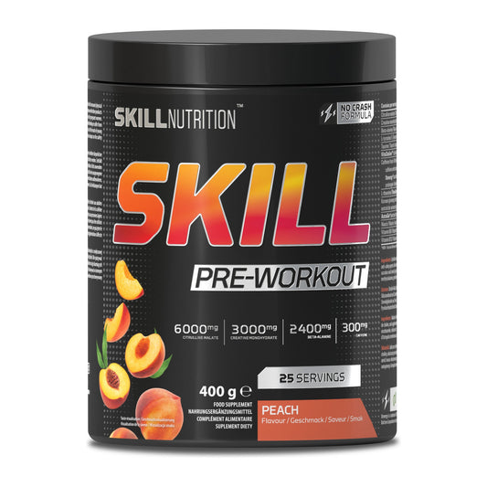 Skill Nutrition Skill Pre-Workout, Peach - 400-412g