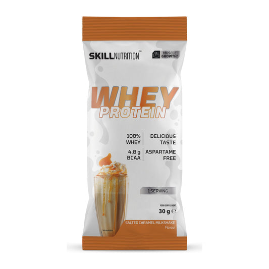 Skill Nutrition Whey Protein Powder, Salted Caramel Milkshake - 30