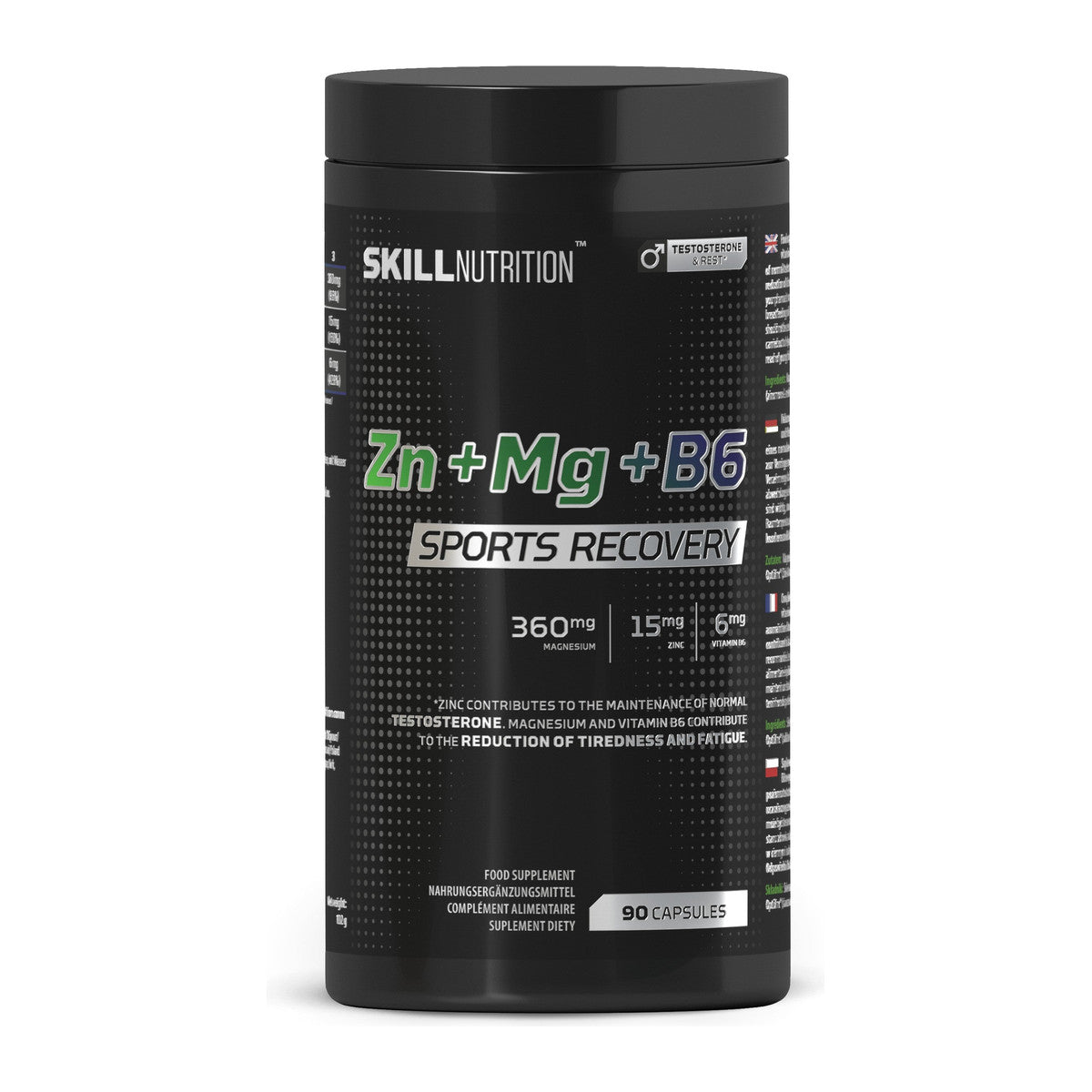 Skill Nutrition Zn + Mg + B6, Sports Recovery - 90 caps