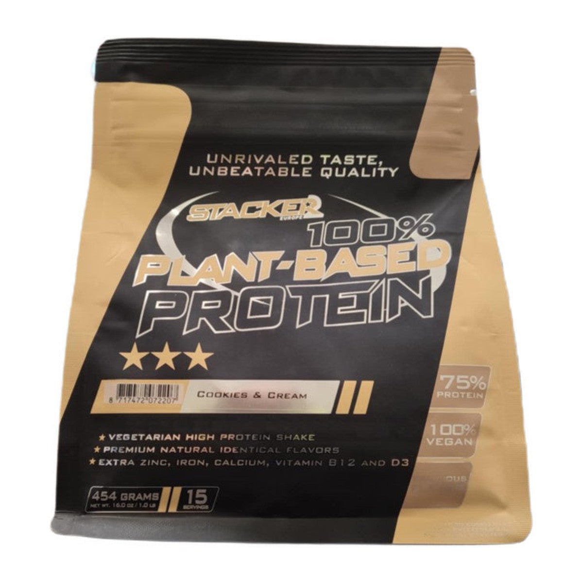 Stacker2 Europe 100% Plant Based Protein, Cookies & Cream - 454g