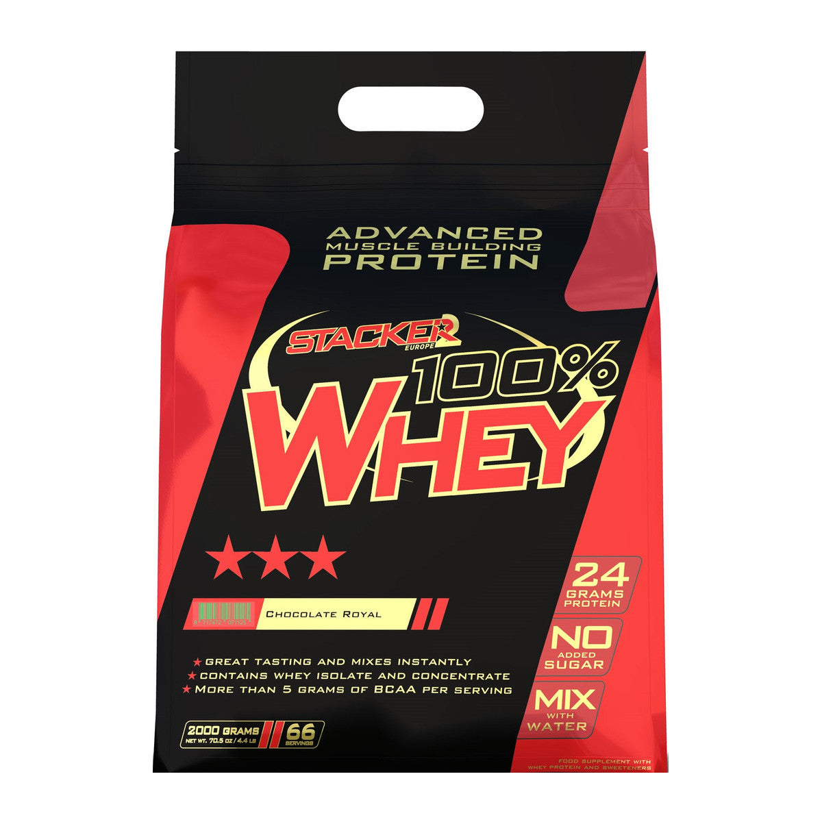 Stacker2 Europe 100% Whey, Chocolate - 2000g