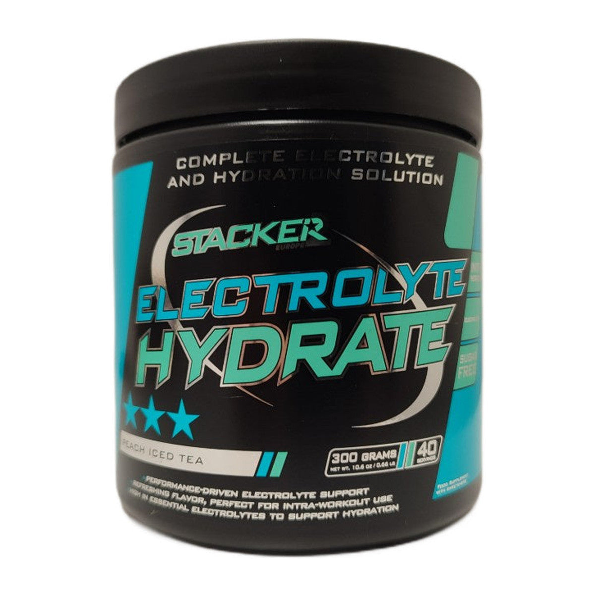 Stacker2 Europe Electrolyte Hydrate, Peach Iced Tea - 300g