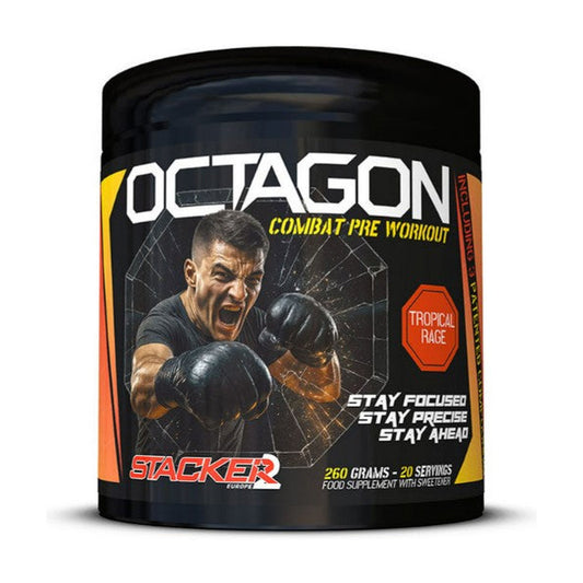 Stacker2 Europe Octagon Pre Workout, Tropical Rage - 260g