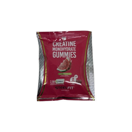 SteelFit Creatine Monohydrate Gummies, Juicy Watermelon - 2 gummie