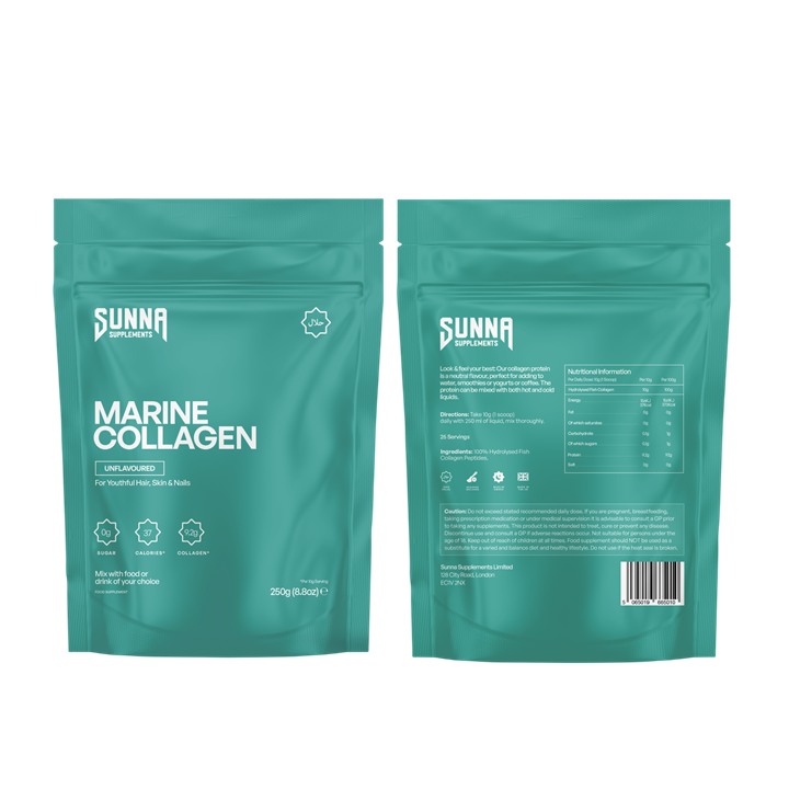 Sunna Supplements Marine Collagen 250g Unflavoured