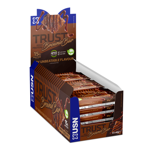 USN Trust Vegan Brownie 12x60g Dark Chocolate