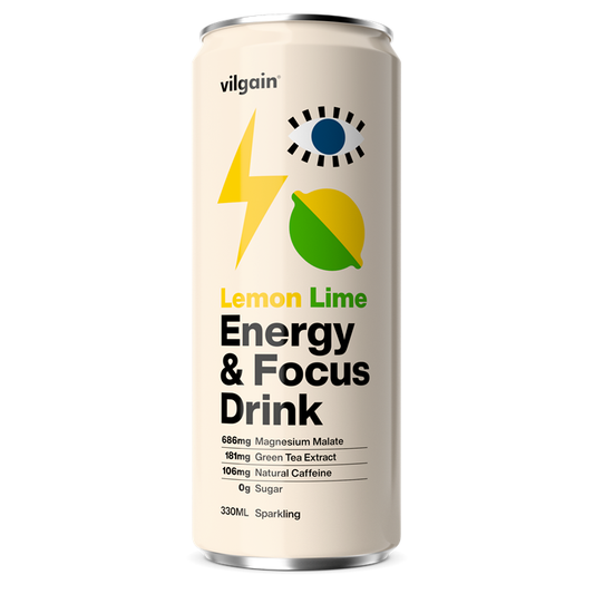 Vilgain Energy & Focus Drink 24x330ml Lemon and Lime