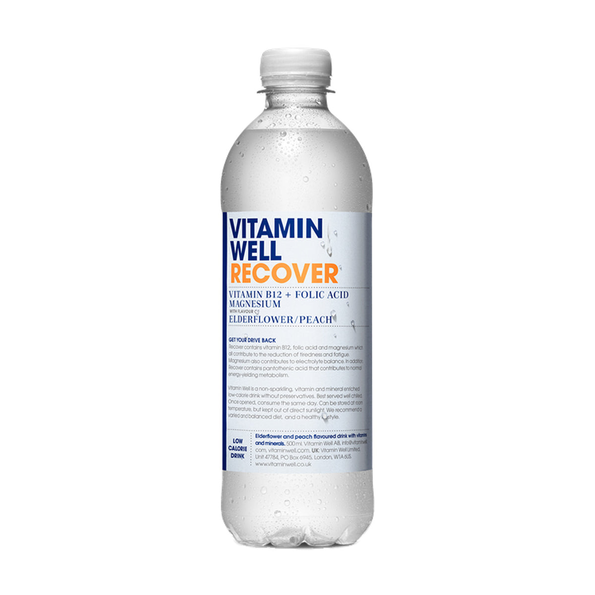 Vitamin Well Recover 12x500ml Peach & Elderflower