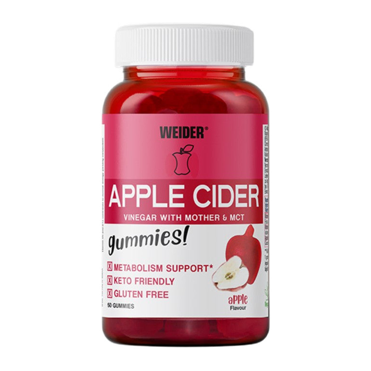 Weider Apple Cider, Apple - 50 gummies