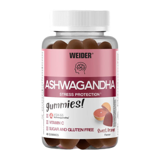Weider Ashwagandha Gummies, Sweet Orange - 40 gummies