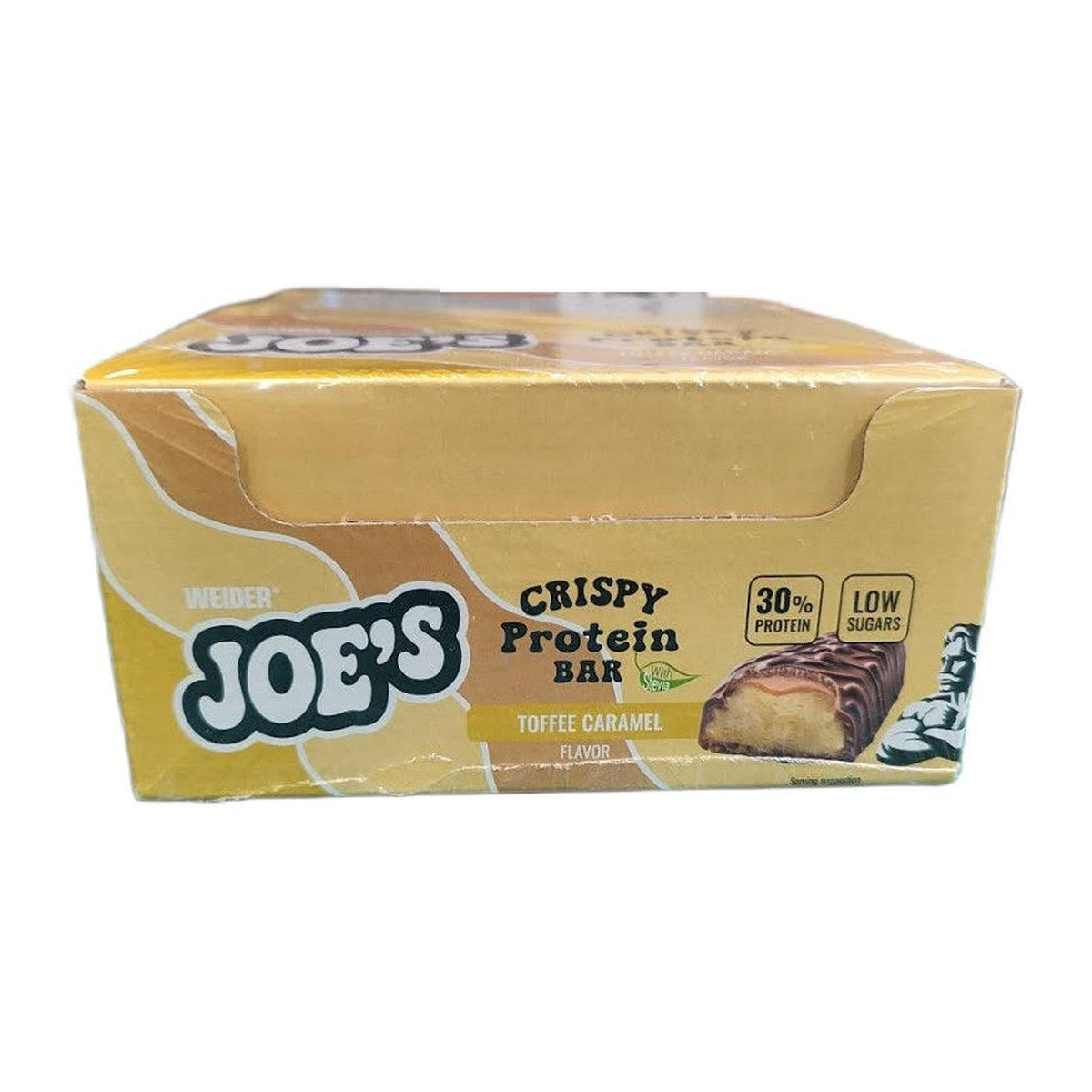 Weider Joe's Crispy Protein Bar, Toffee Caramel - 12 x 50g