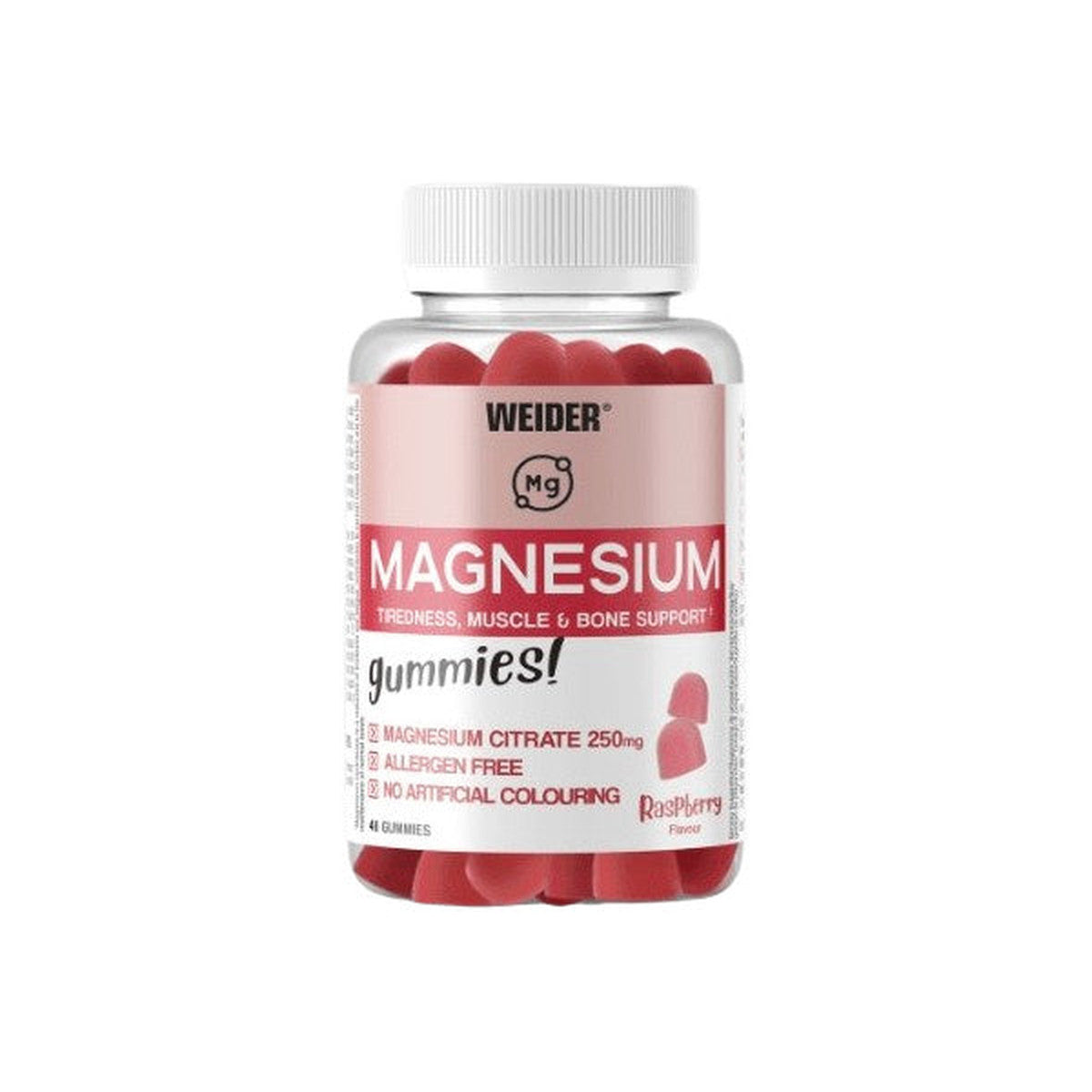 Weider Magnesium Gummies, Raspberry - 48 gummies