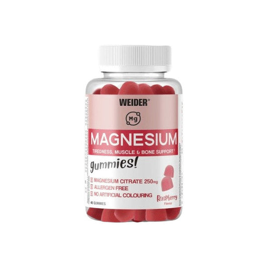 Weider Magnesium Gummies, Raspberry - 48 gummies