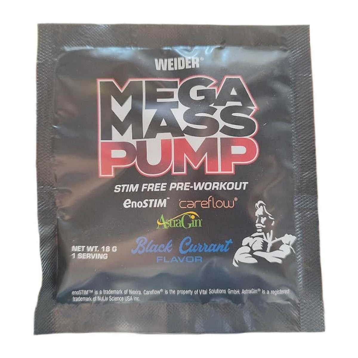 Weider Mega Mass Pump, Black Currant - 18g (1 serving)