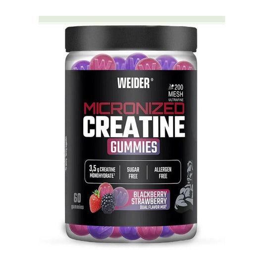 Weider Micronized Creatine Gummies, Blackberry Strawberry Dual Fla