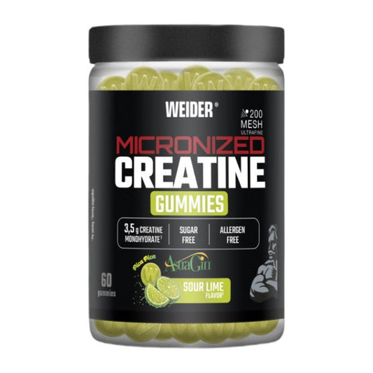 Weider Micronized Creatine Gummies, Sour Lime - 60 gummies