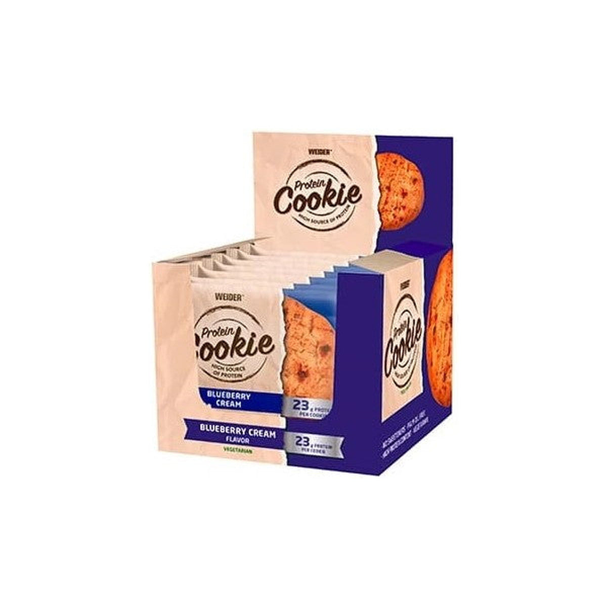 Weider Protein Cookie, Blueberry Cream - 12 x 90g