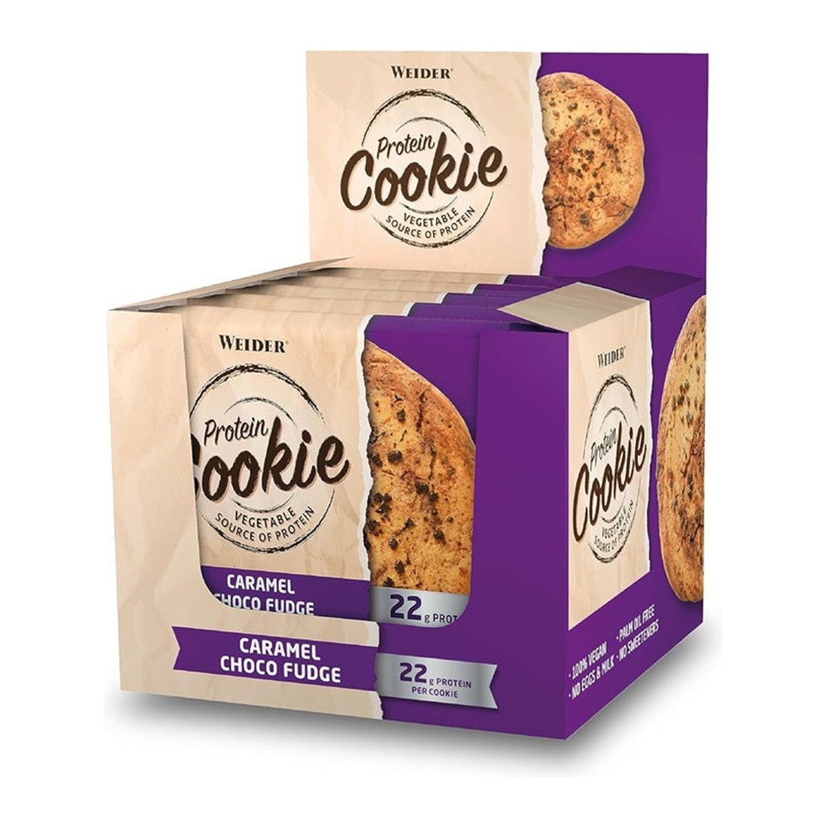 Weider Protein Cookie, Caramel Choco Fudge - 12 x 90g