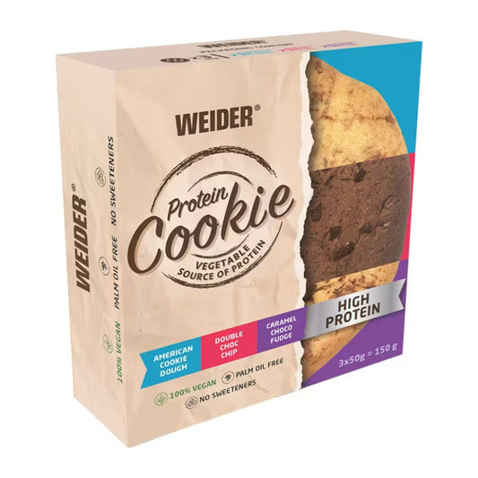 Weider Protein Cookie, Mix - 3 x 50g