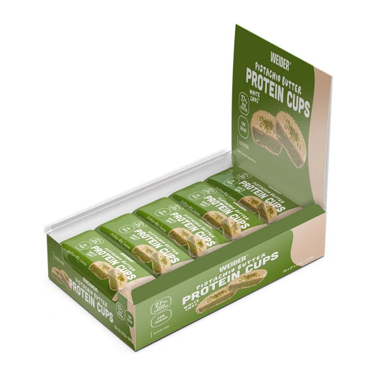 Weider Protein Cups, Pistachio Butter - 20 x 42g